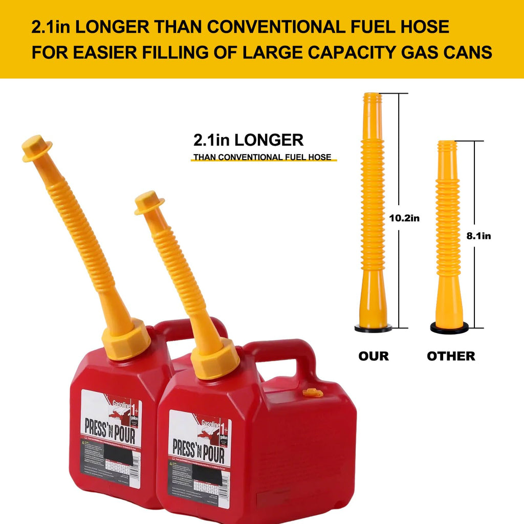 Long Gas Can Spout Replacement Kits, Gas can nozzle (6 Pack-Yellow)