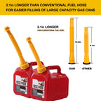 Long Gas Can Spout Replacement Kits, Gas can nozzle (6 Pack-Yellow)