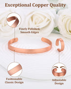 BioMag Pure Copper Bracelet & Ring for Men Women, Handmade Tibetan Style