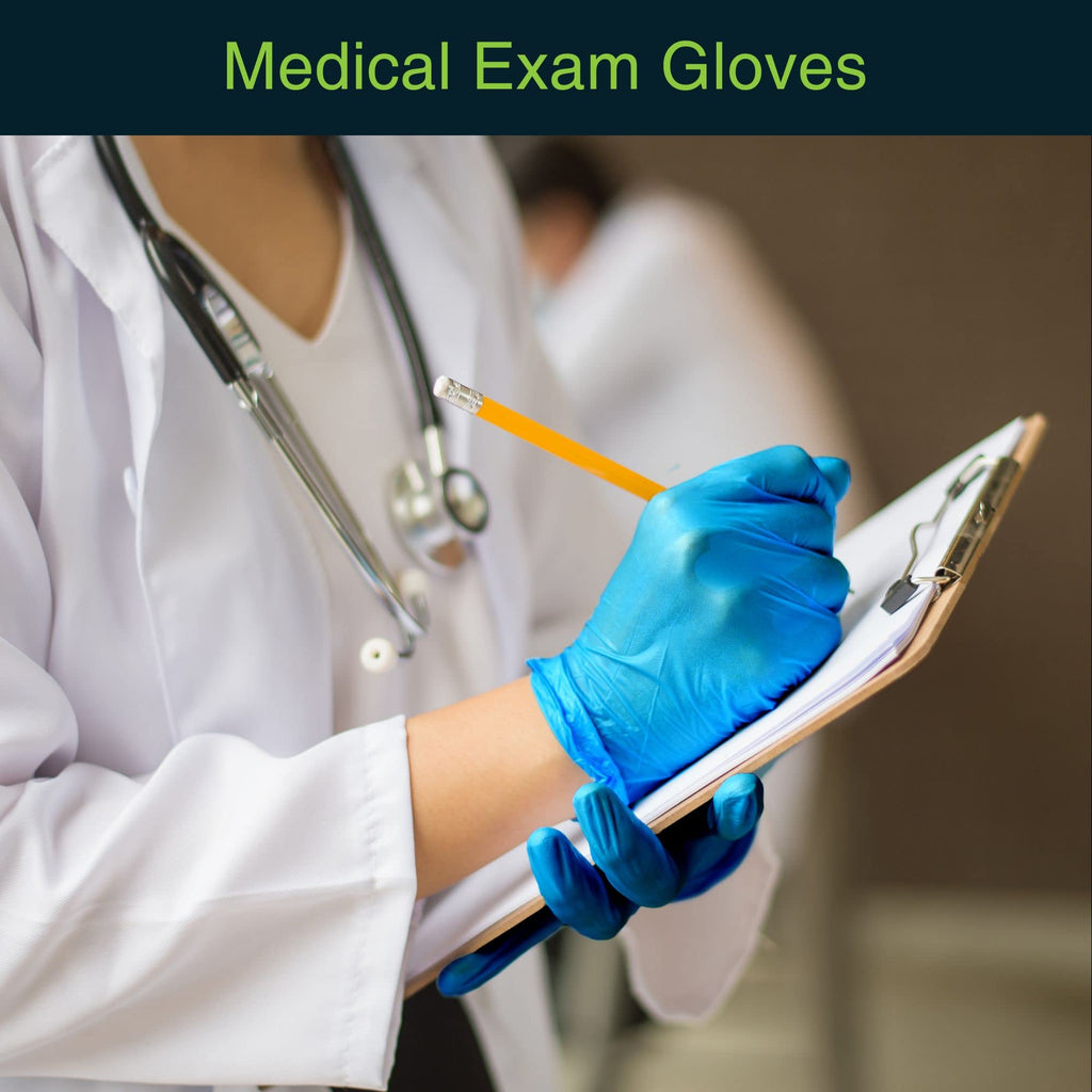 Blue Nitrile Disposable Gloves X Large, 200 Count - Latex Free Medical Gloves, Dental and Surgical Grade - Powder Free Rubber Gloves