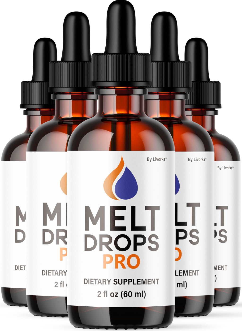 (5 Pack) Melt Drops Pro - Official Melt Drops Pro Pink Salt Premium Advanced Drop Formula Natural Support, MeltDrops Pro Supplement Vitamins Overall Health & Wellness Reviews, 5 Bottes for 5 Months