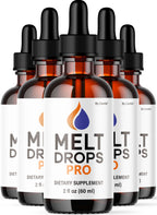 (5 Pack) Melt Drops Pro - Official Melt Drops Pro Pink Salt Premium Advanced Drop Formula Natural Support, MeltDrops Pro Supplement Vitamins Overall Health & Wellness Reviews, 5 Bottes for 5 Months