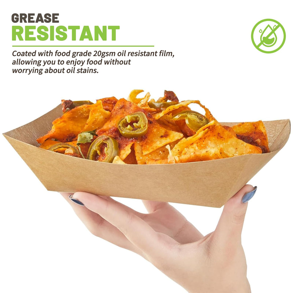 ZORRITA 50 Pack 3 Lb Paper Food Trays