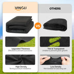 VINGLI 15 FT Pool Pad for Above Ground Pool, Upgraded Extra Thick Swimming Pool Liner Pad 15 FT Round, Prevent Punctures Weed Barrier, Under Pool Mat Pool Protection, Black