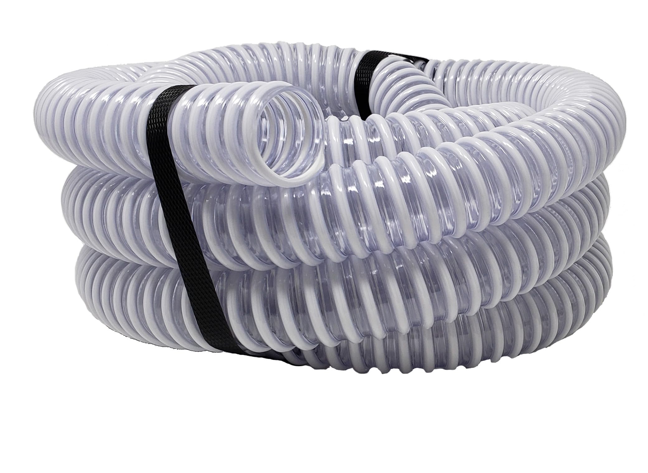 Sealproof 1.25" (32mm) Pool Filter Pump Connection Hose for 1-1/4 Inch Above Ground Pools and Intex Systems, 12 FT Premium Quality PVC Made in USA | Cut to Desired Length, Includes 4 Hose Clamps