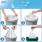 60 Packs Commode Liners With 60 Absorbent Pads, Leak-Proof Disposable Toilet Bags for Adults, Fits All Bedside Toilet Chairs Bucket, Portable Potty Liners for Home Medical Use, No Mess Cleanup