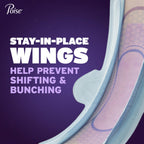 Poise Overnight Ultra Thin Incontinence & Postpartum Pads with Wings for Bladder Leaks, 8 Drop Extra Absorbent, Long Length, 20 Count