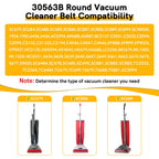 30563B Vacuum Belt for Sanitaire Eureka Commercial Upright Vacuum Cleaner, 66100 Round Vacuum Cleaner Belts for Sanitaire Eureka Style RD, SC679, SC684, SC688, SC886, SC887, SC888, SC899-20 Pack