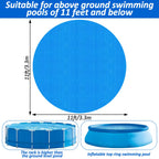 YEXEXINM 11Ft Round Pool Ground Cloths Swimming Pool Ground Cloth,Round Pool Liner Pad for 10ft Above Ground Swimming Pool,Heavy Duty Pool Ground Mat Protector to Prevent Puncture Pool Ground Tarp