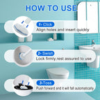 60pcs Disposable Toilet Wand Refills for Clorox,Replacement Brush Heads Compatible With Most Toilet Wand Refill System,Upgrade Fiber Cleaner Heads for Closestool Cleaning.（not included brush rod）
