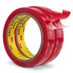 3M Heavy Duty Double Sided Tape 0.75" x15.4Ft 2 Pack Clear 4905
