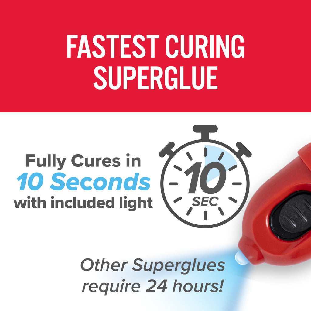 J-B Weld Light-Activated Superglue, Clear, 5g, 2-Pack