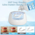 Ultrasonic Retainer Cleaner Solution for Ultrasonic Denture Cleaner-Professional Cleaning of Retainers, Invisible Aligners, Mouth Guards, Night Guards, Remove Odors, Discoloration & Stains 32oz