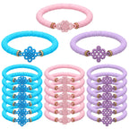Tondiamo 24 Pcs Kpop Knot Bracelets Party Favors, Music Knot Polymer Clay Beaded Bracelets Bulk for Music Kpop Theme Birthday Disco Party Supplies Gifts Supplies