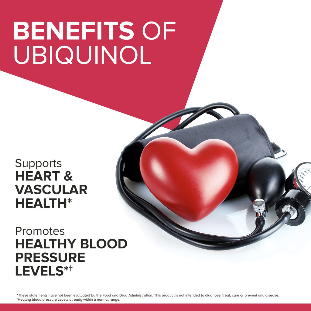 Qunol Mega Ubiquinol CoQ10 100mg, Superior Absorption, Patented Water and Fat Soluble Natural Supplement Form of Coenzyme Q10, Antioxidant for Heart Health, 240 Count Softgels, 120 Count (Pack of 2)