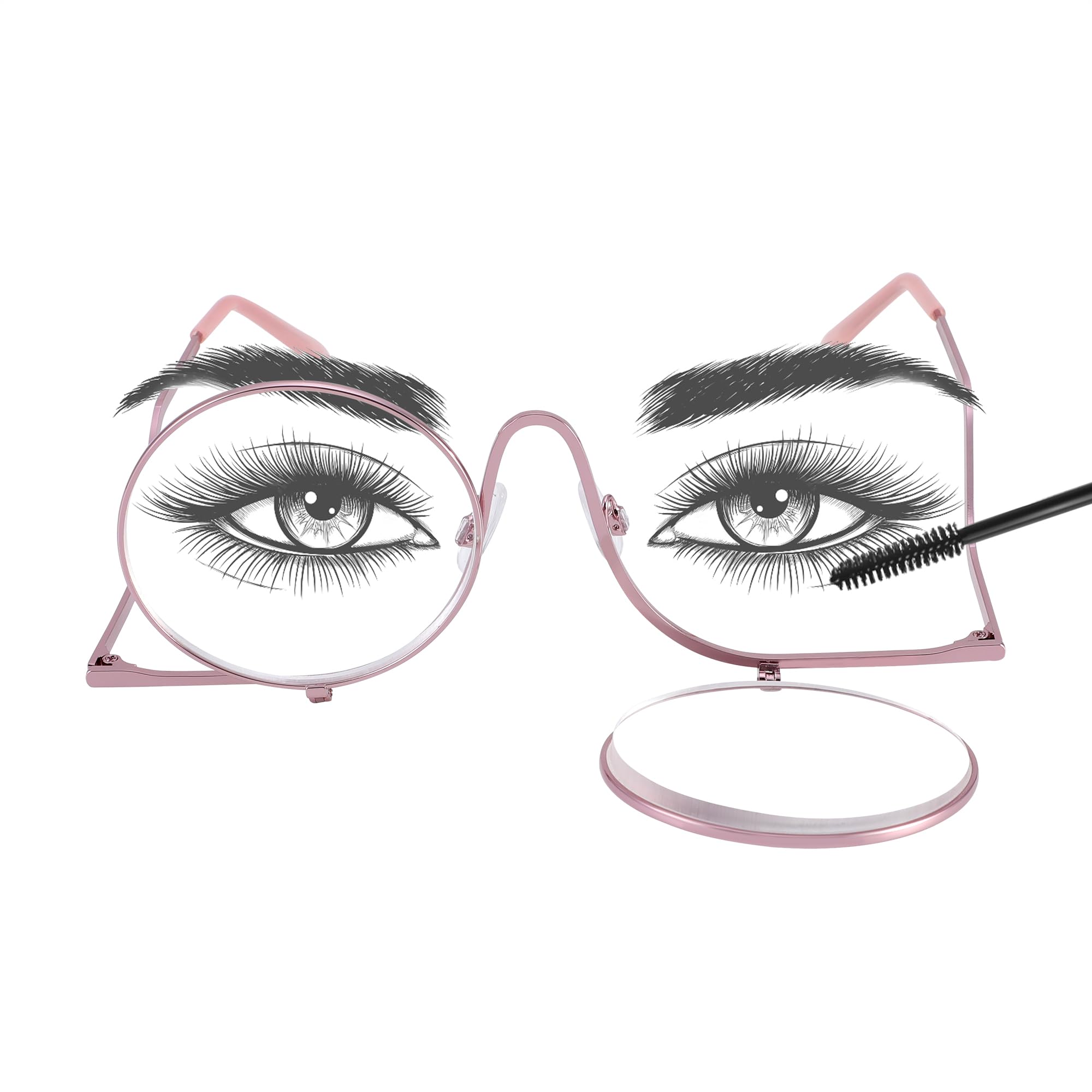 JOOX Makeup Reading Glasses for Women Large Magnifying Cosmetic Readers Make Up Eyeglasses +3.5