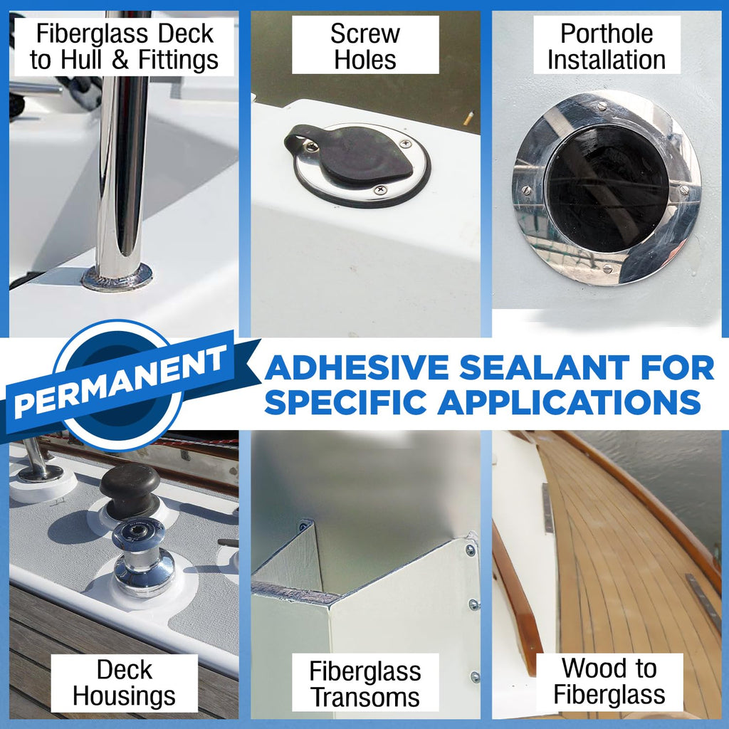 Berkland Marine Adhesive Sealant 5200 Fast Cure, 3 oz White