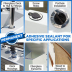 Berkland Marine Adhesive Sealant 5200 Fast Cure, 3 oz White