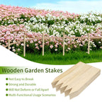 Layrslot 30 Pcs 12 Inch Wooden Garden Stakes, Wooden Stakes for Signs, Grade and Survey Stakes for Plant Support, Silt Fence, Farm Survey Boundaries, Baselines
