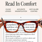 CCVOO 3.25 Oprah Style Reading Glasses for Women, Stylish Eyeglasses, Blue Light Readers for Women, Cheaters