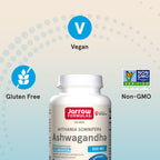 Jarrow Formulas Ashwagandha Capsules, 300 mg Supplement Supports Normalized Resistance to Mental and Physical Stress, 120 Veggie Capsules, 60 Day Supply