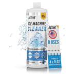ACTIVE Ice Machine Cleaner Maker Descaler - 32 fl oz (8 Uses) Nickel Safe Ice Maker Cleaner Solution - Compatible with Whirlpool 4396808, Scotsman,Manitowoc,Hoshizaki, GE Opal Cleaning Kit - USA Made