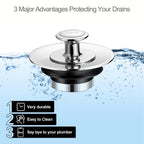 LEKEYE Shower Drain Hair Catcher | Bathtub Stopper/Strainer Stainless Steel Drain Protector