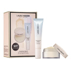 Laura Mercier Flawless Treats Mini Prime + Set Duo, Talc-Free Translucent Loose Setting Powder Ultra-Blur, Hyaluronic Acid Infused, Hydrating Primer, For Normal to Dry + Mature Skin, Holiday Gift Set