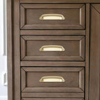 khtumeware 2 Pack Gold Cup Pulls 7 Inch Center to Center - Cabinet & Drawer Handles for Kitchen Hardware