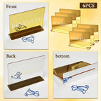 6 Pieces Large Gold Reserved Table Signs, Reserved Seating Sign, Reserve Signs for Wedding Exclusive Seat Identification at Restaurants and Parties (Large-6PCS)