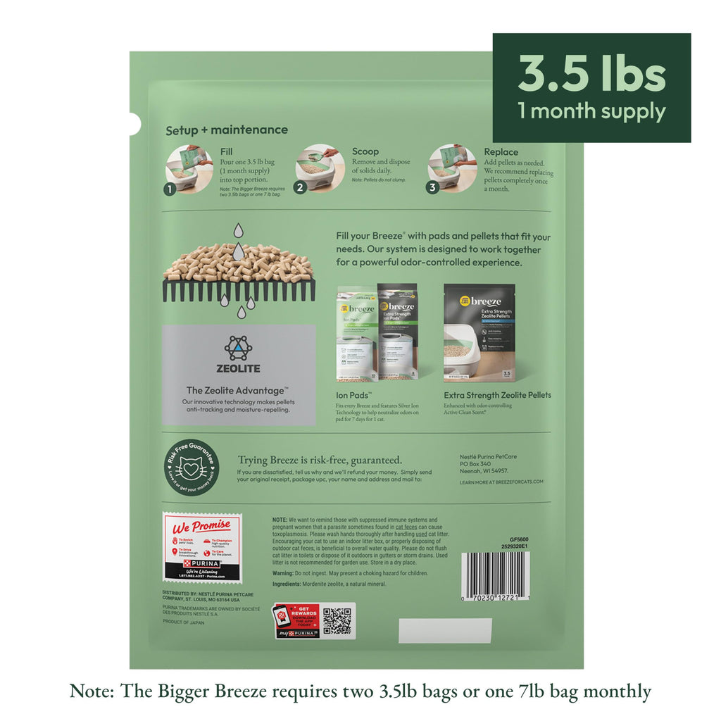 Purina Tidy Cats Litter Pellets, Breeze Refill Litter Pellets in Recyclable Box - (6) 3.5 lb. Bags