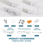 Led Shop Lights,Led Shop Lights 4FT 50W 6500K 7000LM Clear White,Shop Light 4FT 110V Linkable Integrated V-Shape for Shop Garage,Warehouse,Workbench and Workshop Commercial Bay Lighting(6-Pack)
