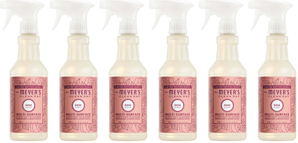 Mrs. MEYER'S CLEAN DAY All-Purpose Cleaner Spray, Limited Edition Rose, 16 fl. oz - Pack of 6