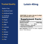 Puritan's Pride Premium Lutigold™ Lutein Carotenoid 40mg with Zeaxanthin for Men and Women, Dietary Supplement for Eye Health Support, 8 Month Supply, 120 Easy-to-Swallow Softgels, 2 Pack