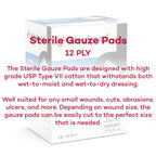 Dealmed 4x4 Sterile Gauze Pads - Disposable - 100 Count Case of 12