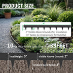 33ft. Galvanized Steel Landscape Edging (10-Pack) – 40" Metal Edging for Landscaping with 11 Stakes, Hammer-in Metal Landscaping Edging for Yard Pathway & Flower Beds – Lawn Edge for Garden Design