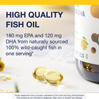 Metagenics OmegaGenics Fish Oil EPA-DHA 300-180 mg EPA & 120 mg DHA per Softgel - Supports Heart, Brain, Eye, Joint & Immune Health* - Non-GMO, Gluten-Free - GMP Certified Facility - 270 Softgels