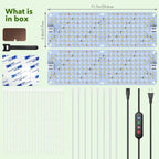 SDOVUERC Full Spectrum 384 LEDs Grow Lights, 24W Plant Grow Lights for Indoor Plants with Daisy Chain Function, Sunlike Spectrum,4/8/12/16/20H Timer for Seed Starting(Pack2)