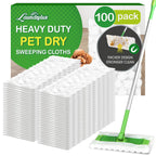 LAUNDRYLUX Heavy Duty Dry Sweeping Cloths Refills Compatible with Swiffer Sweeper, Multi Surface Pet Dry Pads Refill, Floor Cleaner for Dust, Hair, Dirt, Disposable Duster Mop Pad - 100 Count