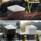 SIEDiNLAR 5x5 Post Caps White 36 Pack, Deck Post Covers Outdoor Waterproof, Fits 5x5 4.5x4.5 Vinyl/Wood Posts for Fence Deck Mailbox Patio Decor