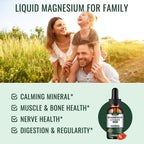 dilib Magnesium Glycinate Liquid Drops Supplement, with Magnesium Glycinate 500mg Ashwagandha, L - Theanine, Chamomile -Support Stress Relief, Bone, Muscle, Mood Strawberry Flavor 2Pack