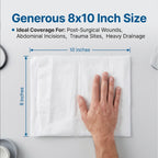 McKesson Sterile ABD Pads 8 x 10 in [24 Count] – Abdominal Pads for Wound Care, Non Stick Gauze Dressing, Surgical Absorbent Pad for Drainage and Post-Op Use