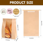 Moretoes 20pcs Bread Bags for Homemade Bread with Tab, 13.7x8.3x3.5In