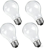 NABKRA 60 Watt Incandescent Light Bulbs, A19 E26 60W Incandescent Bulb, Dimmable, 2700K, Warm White Light, Shatter-Resistant and Durable Bulb (4-Pack)