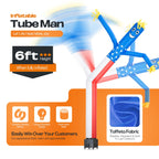 Mkevi 6ft Sky Air Puppet Dancer Inflatable Waving Tube Man with Blower - Wacky Waving Wind Flying Dancing Tube Guy for Business Promotion Stand Out Advertising