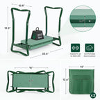 Zelurelle Garden Kneeler and Seat with 2 Tool Pouches for Gardening Work
