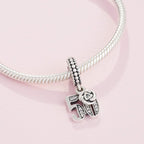 PANDORA 50th Celebration Dangle Charm - Compatible Moments - Sterling Silver with Clear Cubic Zirconia - Gift for Her - Jewelry for Women with Gift Box