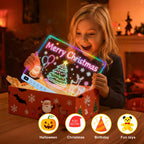 Lumiboard Led Drawing Board with 13 Light Effects, 16" Rechargeable Glow Doodle LED Note Board with Colors, Neon Light Up Drawing Tablet Gifts for Kids for Easter Birthday Christmas Gift Ideas