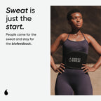 Sports Research Sweet Sweat Waist Trimmer (Core Series) - Premium Sweat Enhancing Fitness Band for Women & Men Black/White