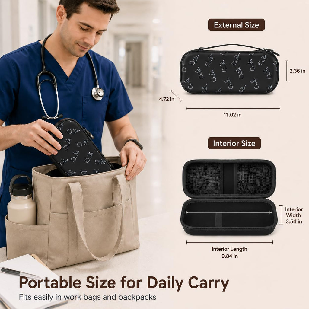 Stethoscope Case for 3M Littmann Classic III/Cardiology IV, Blackheart